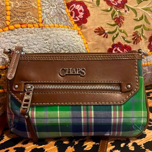 Chaps plaid crossbody bag - Picture 1 of 8